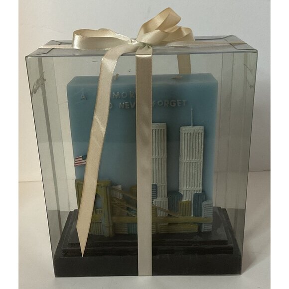 Twin Towers World Trade Center 9/11 Memorial Candle Fantasy Candle New - Picture 1 of 9